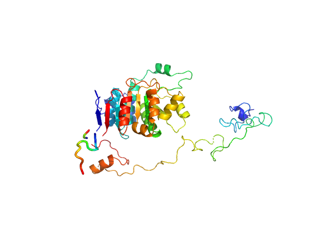 DEAD box RNA helicase DDX3 (51-418) SASREF model