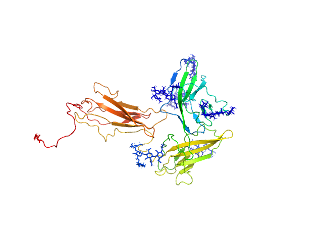 Interleukin-1 receptor accessory protein ectodomains with RII linker BILBOMD model