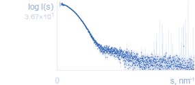 Experimental SAS data logarithmic plot