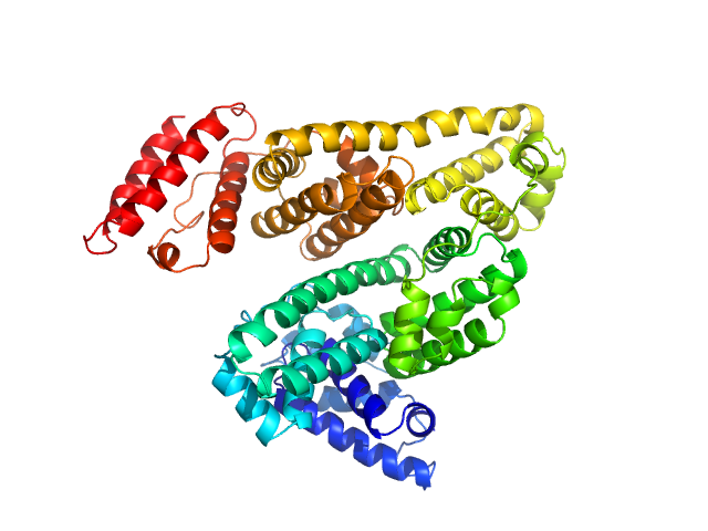 Human serum albumin monomer PDB (PROTEIN DATA BANK) model