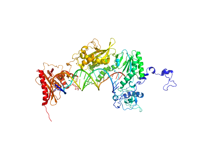 apo XMRV RT RNA_DNA hybrid substrate CRYSOL model