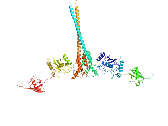 E3 ubiquitin-protein ligase RNF8 Ubiquitin-conjugating enzyme E2 N double mutant (C87K, K92A) Polyubiquitin-C MES-FOXS model