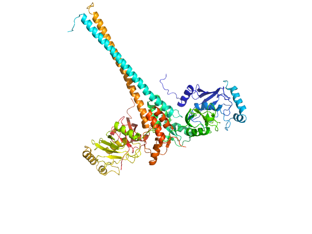 E3 ubiquitin-protein ligase RNF8 Ubiquitin-conjugating enzyme E2 N double mutant (C87K, K92A) Polyubiquitin-C MES-FOXS model