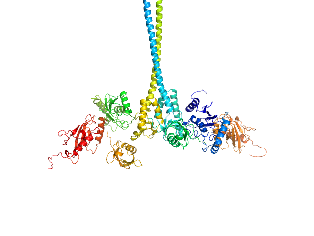 E3 ubiquitin-protein ligase RNF8 Ubiquitin-conjugating enzyme E2 N double mutant (C87K, K92A) Polyubiquitin-C Ubiquitin-conjugating enzyme E2 variant 2 MES-FOXS model