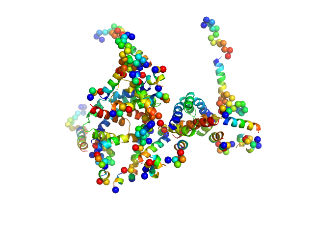 Apoptosis regulator BAX (Bcl-2 associated X) SASREF model