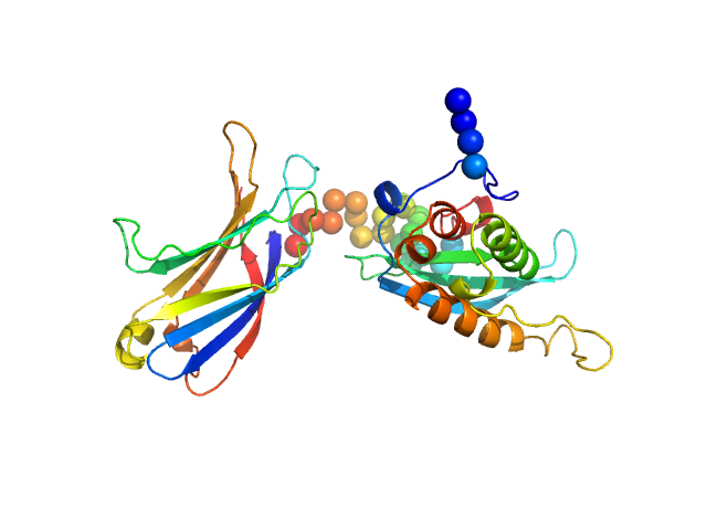 Phox Homology (PX) - C2 domains of human Phosphatidylinositol 4-phosphate 3-kinase C2 domain-containing subunit alpha CORAL model