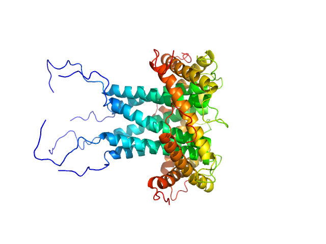 Mitochondrial import inner membrane translocase subunit TIM9 Mitochondrial import inner membrane translocase subunit TIM10 GROMACS model