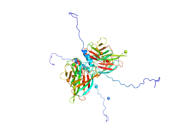 Conserved flagellar protein F Stator protein FlaG soluble domain MULTIFOXS model