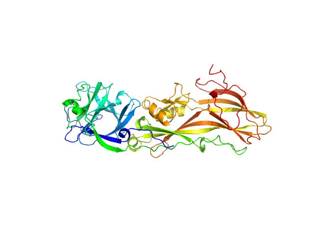 Lysinibacillus Mosquito-larvicidal receptor binding component PDB (PROTEIN DATA BANK) model