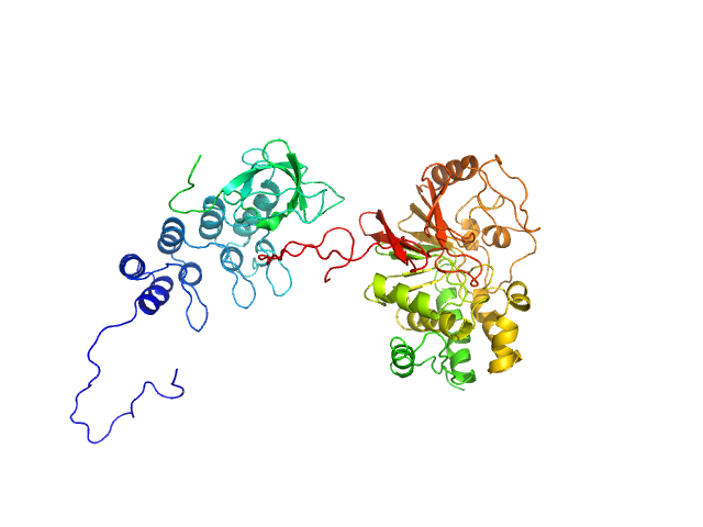 Inhibitor of apoptosis-stimulating protein of p53 (RelA-associated inhibitor) Serine/threonine-protein phosphatase PP1-alpha catalytic subunit BILBOMD model