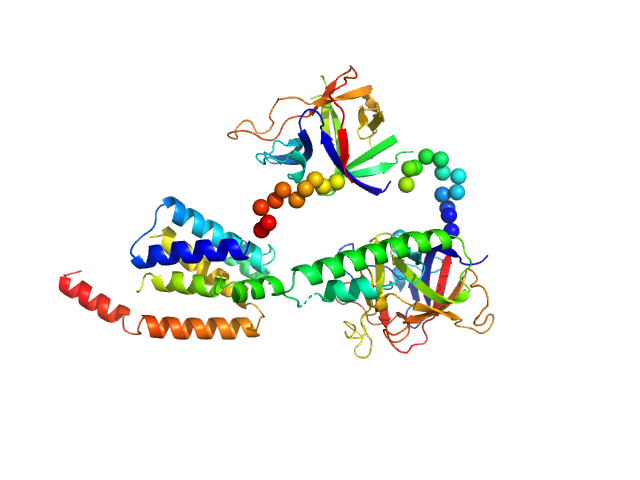 N-terminal domains of the inositol 1,4,5-trisphosphate receptor type 1 BUNCH model