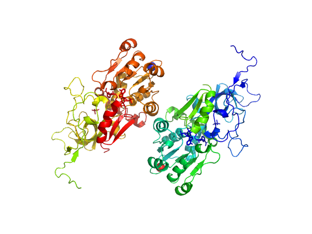 Malus domestica double bond reductase PYMOL model
