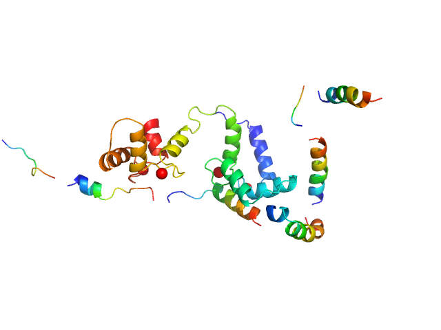 Calmodulin-1 calcium ions Gag-Pol polyprotein SASREF model
