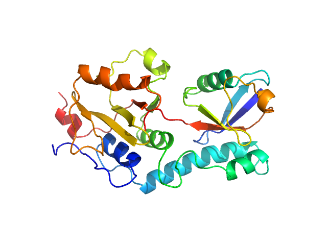 Josephin domain of ataxin-3 Polyubiquitin-B SASREF model