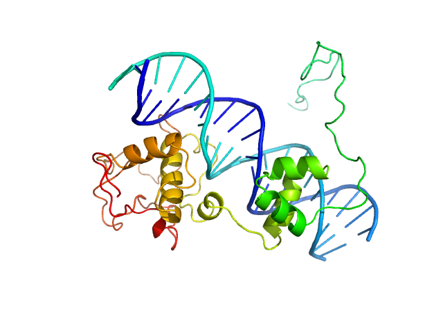 Immunity repressor 21mer dsDNA BILBOMD model