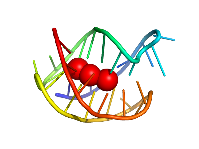 DNA oligonucleotide G4(T4G4)3 CHIMERA model