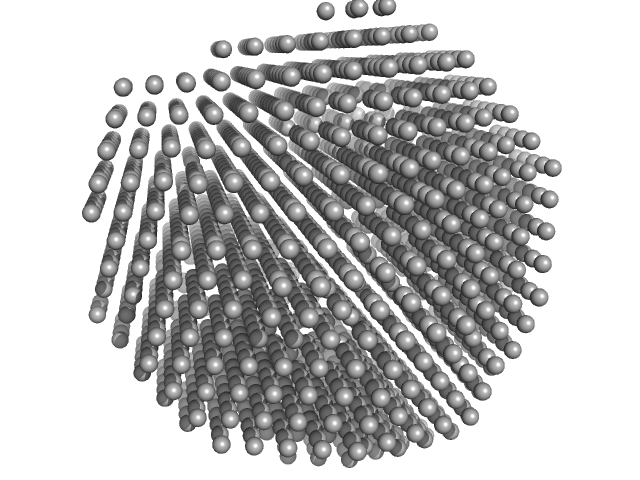 Nominal 100 nm diameter polystyrene spheres DAMMIF model