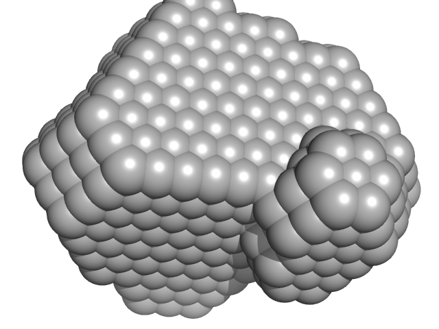Nominal 20 nm diameter polystyrene spheres DAMMIF model