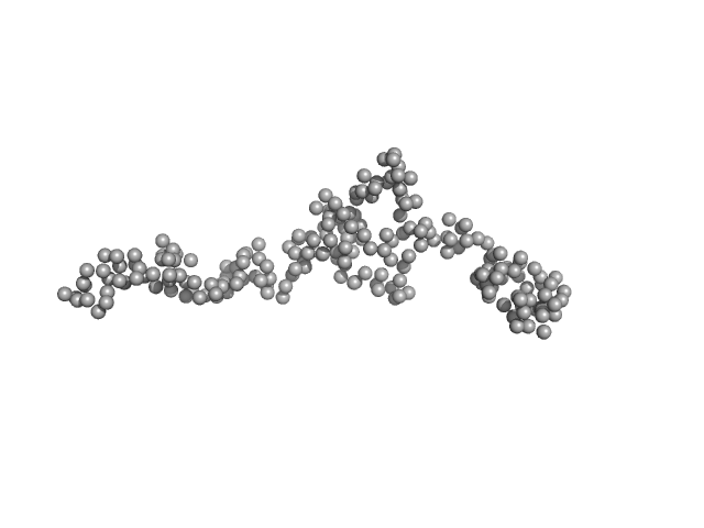 Pikachurin N-terminal FnIII(1-2) domains GASBOR model