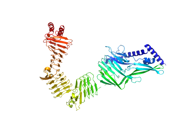 Mono-acylated variant of a genetic fusion comprising the C-terminal folding scaffold of RTX block V (residues 1562–1681 of CyaA) and the CyaA residues 719–1294 EOM/RANCH model