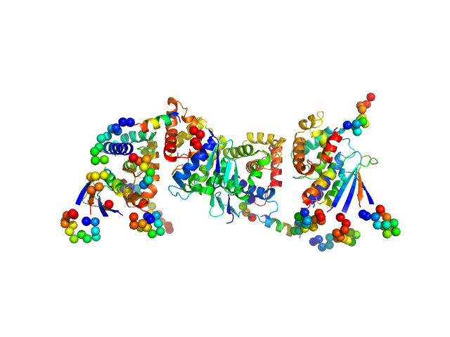 Chimeric construct containing the GST-like domains of P. berghei tRNA import protein and glutamyl-tRNA synthetase CORAL model