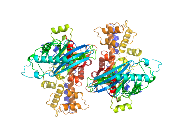 Glucokinase-1 (H304Q, I356D, Y419D, H420D) PYMOL model