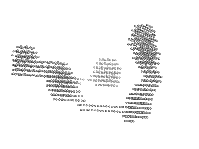 B2 short interspaced nuclear element (SINE) RNA with deletion mutation 81-124 DAMMIF model