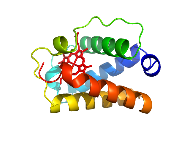 Group 1 truncated hemoglobin (C51S, C71S) PDB (PROTEIN DATA BANK) model